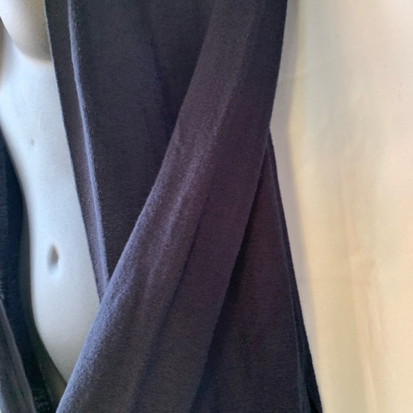 Blue studded cozy soft Lagen look cardigan, career work sweater Small - Picture 3 of 13